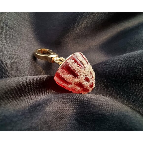 Vintage JUICY COUTURE Signed Red Sweet Strawberry Candy Pendant - Picture 1 of 6